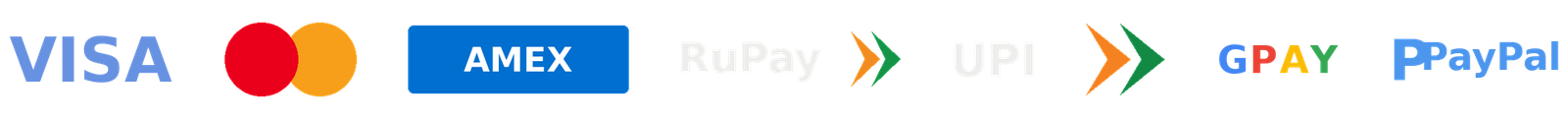 payment methods transparent dark footer