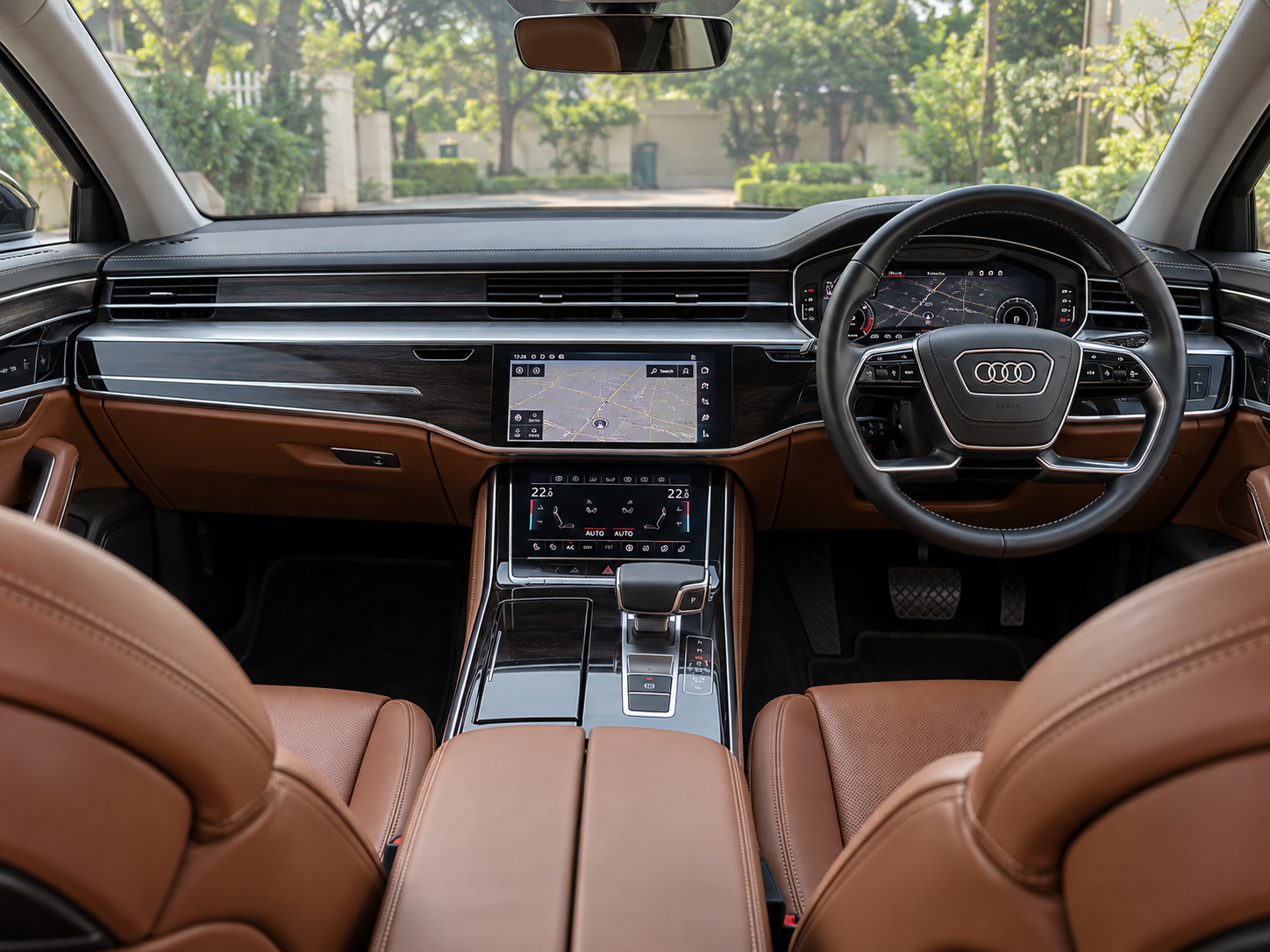 audi a8 d5 cognac leather cockpit