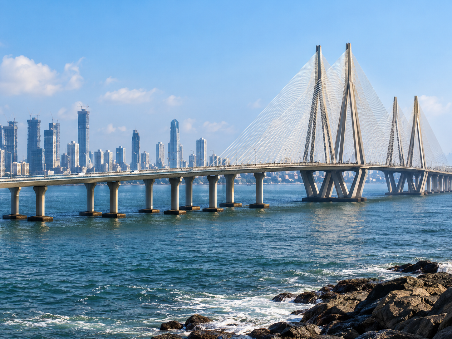Bandra-Worli Sea Link over the Arabian Sea in Mumbai