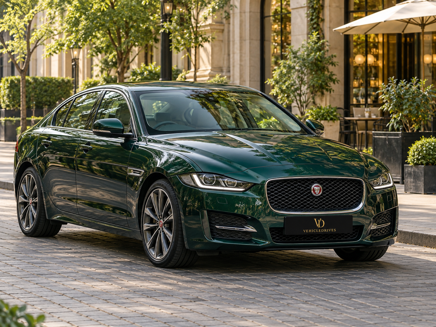 british racing green jaguar in new delhi 5