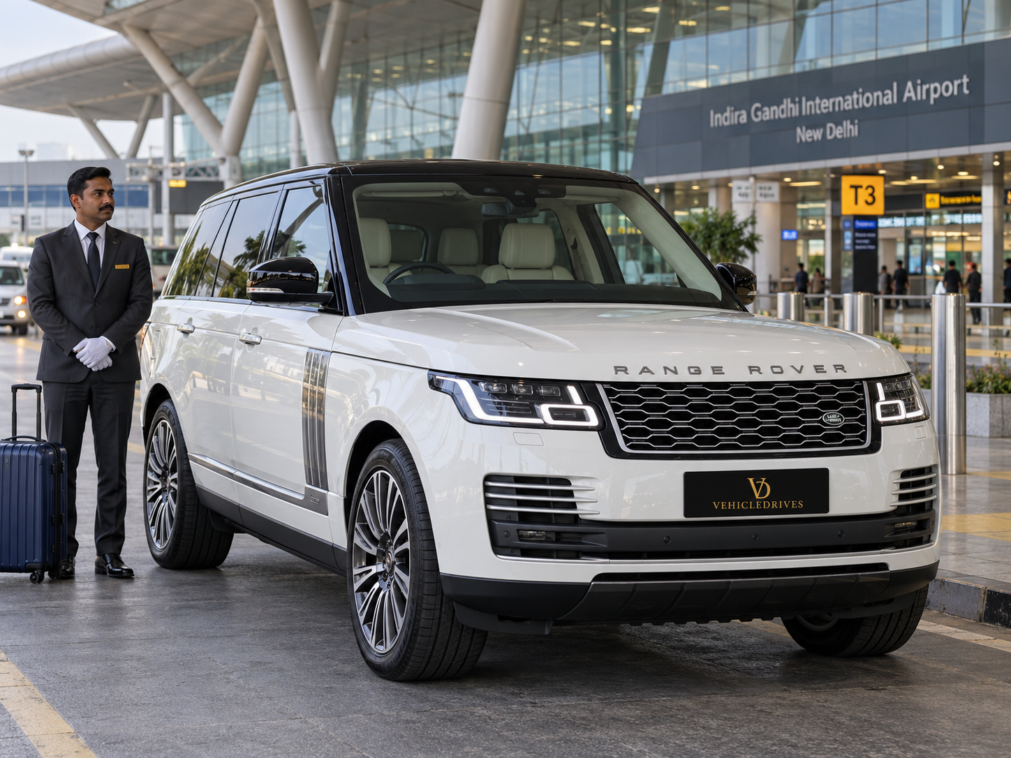 chauffeur driven luxury suv at delhi airport 1