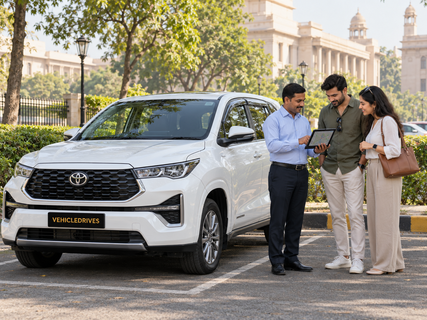 chauffeur and couple plan delhi sightseeing 1