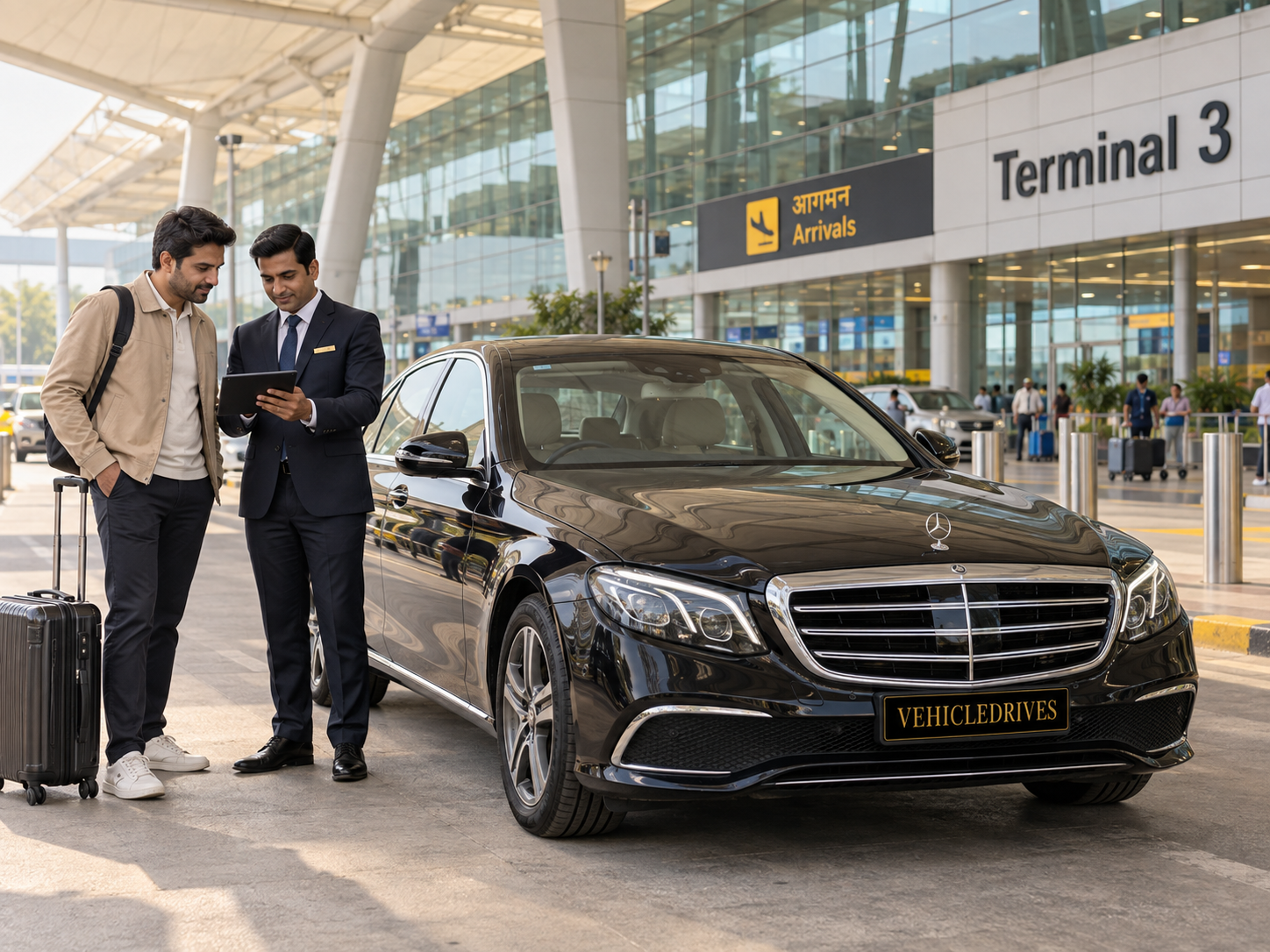 confirmed chauffeur pickup at terminal 3 2
