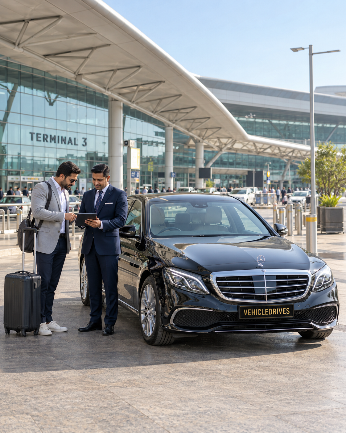 delhi airport chauffeur pickup
