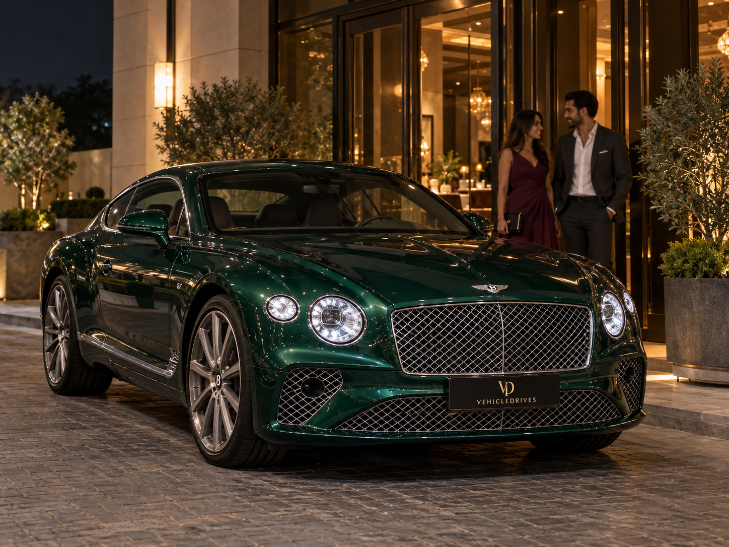 emerald bentley outside new delhi restaurant