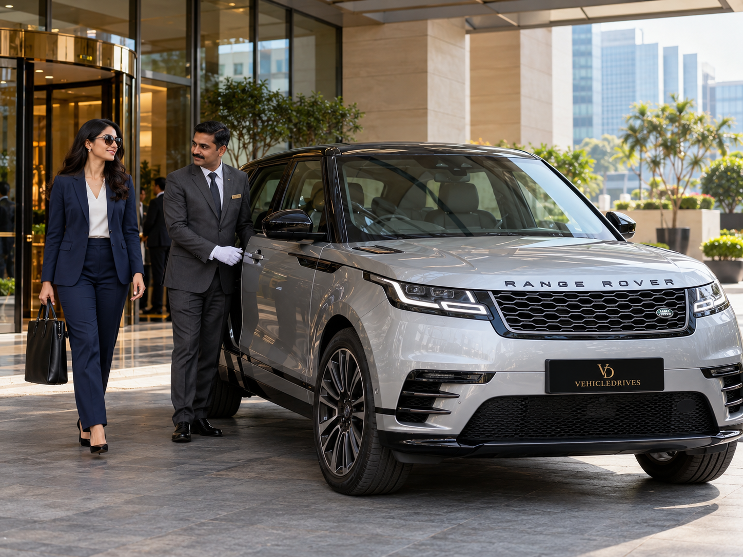 executive arrival in a chauffeured range rover 2