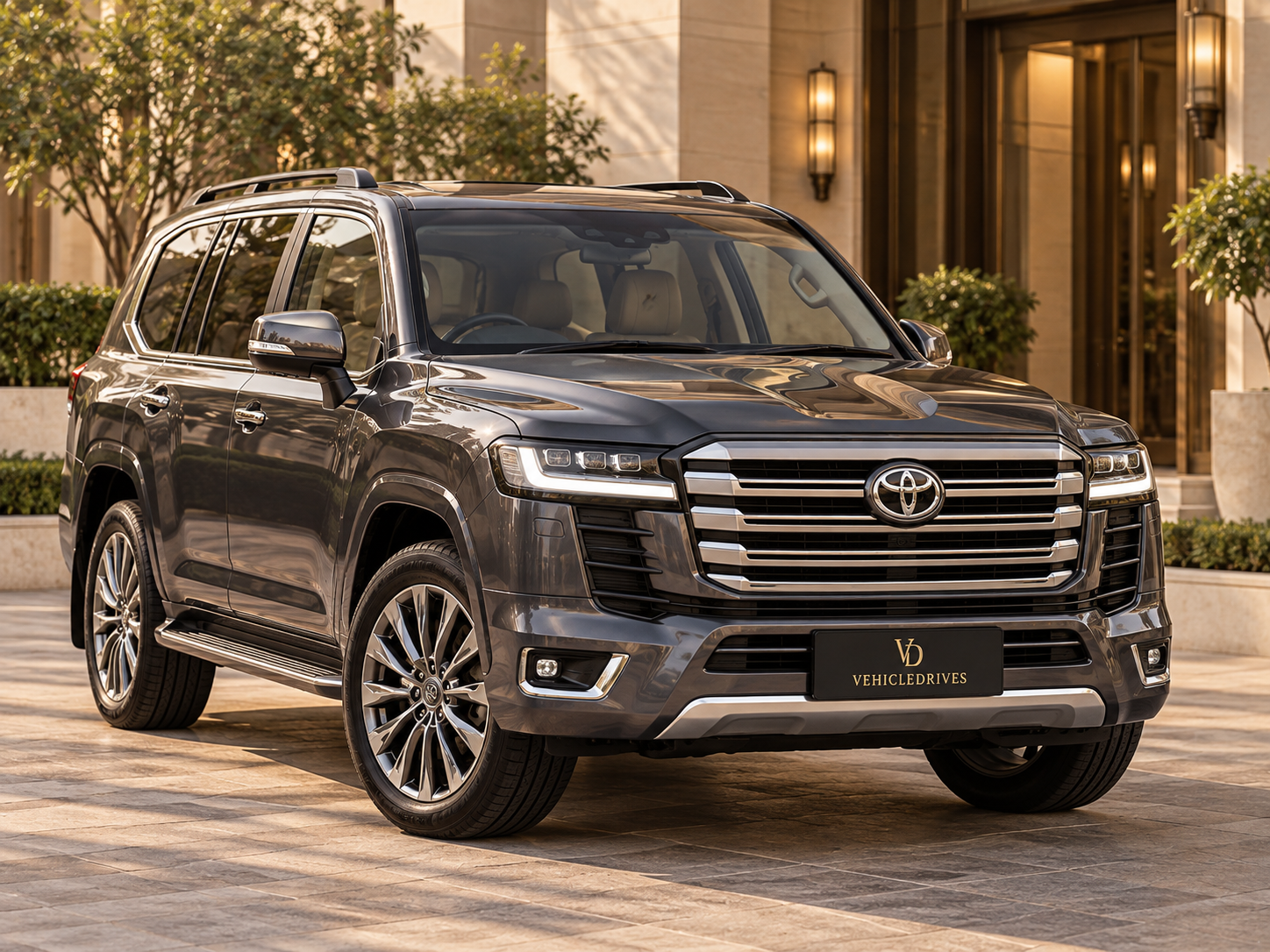 graphite toyota land cruiser courtyard
