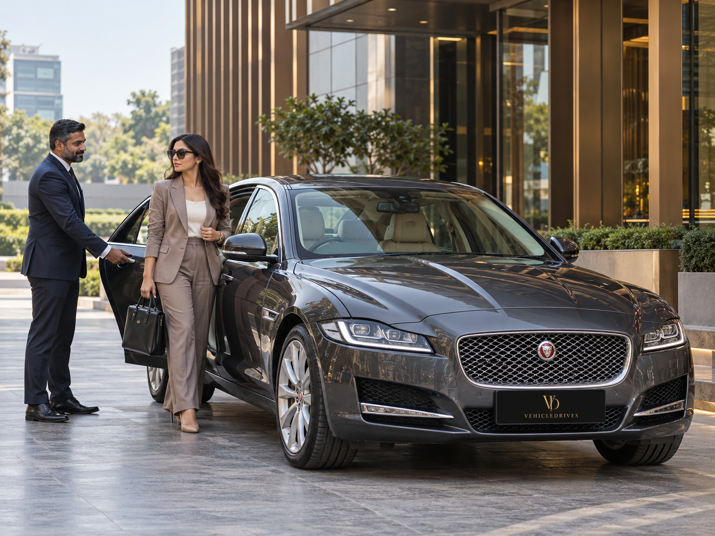 jaguar chauffeur arrival at gurugram office 3