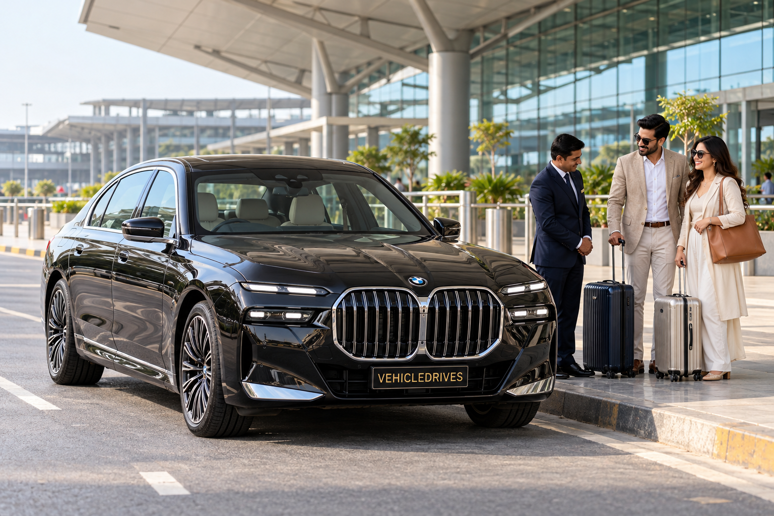 luxury bmw airport chauffeur pickup 1