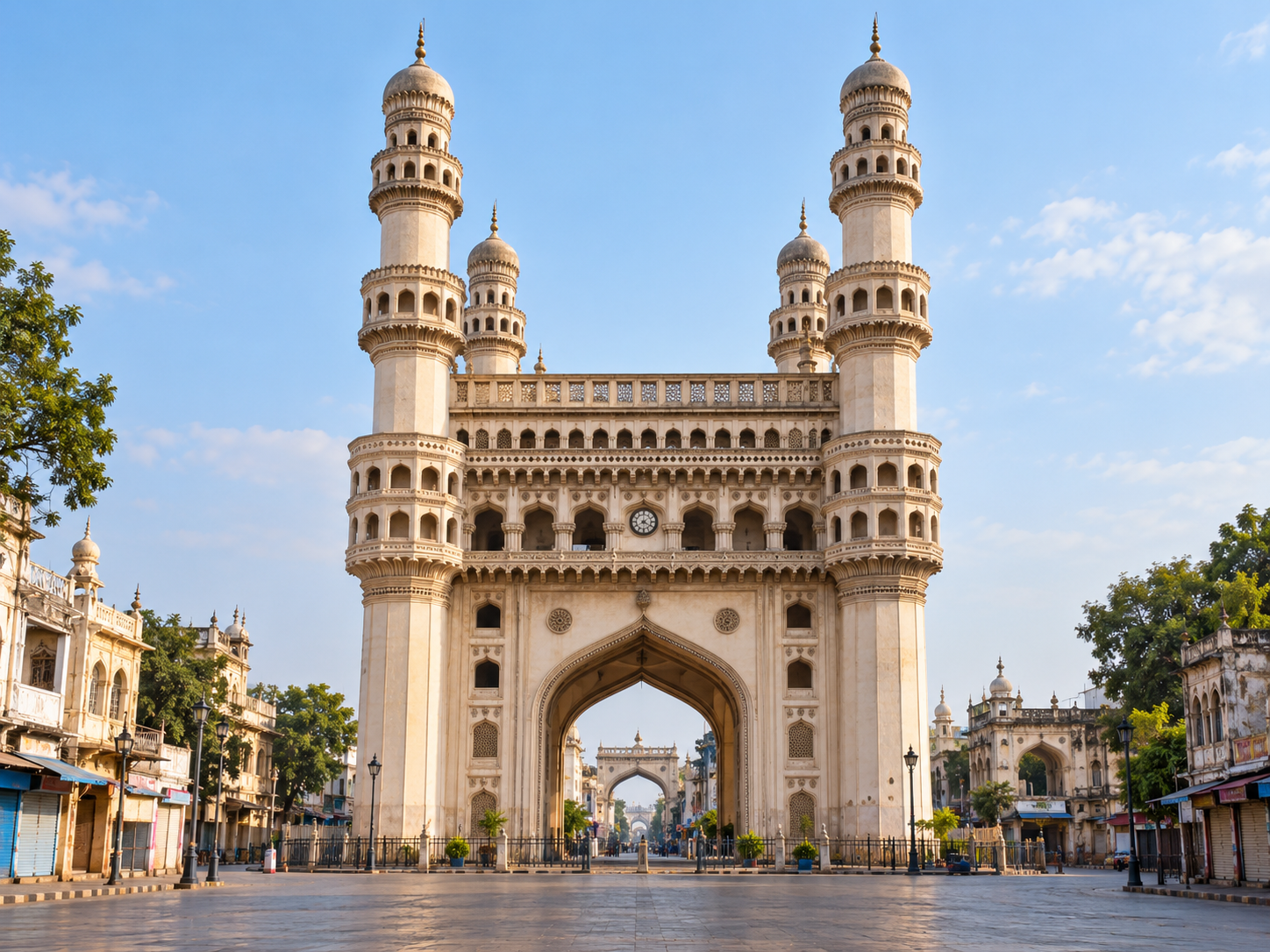 Charminar and its four minarets in Hyderabad