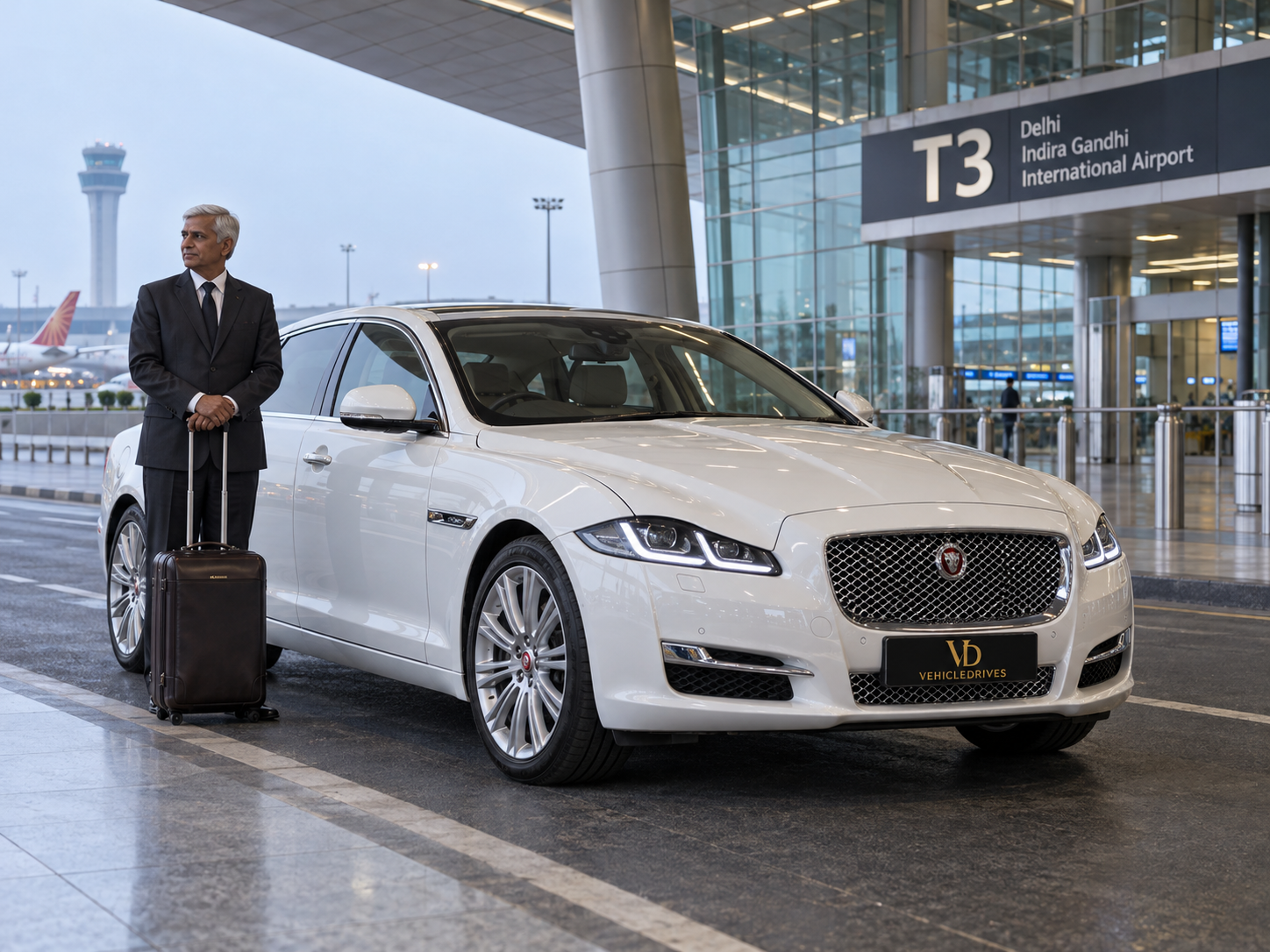 pearl jaguar chauffeur at delhi airport 1